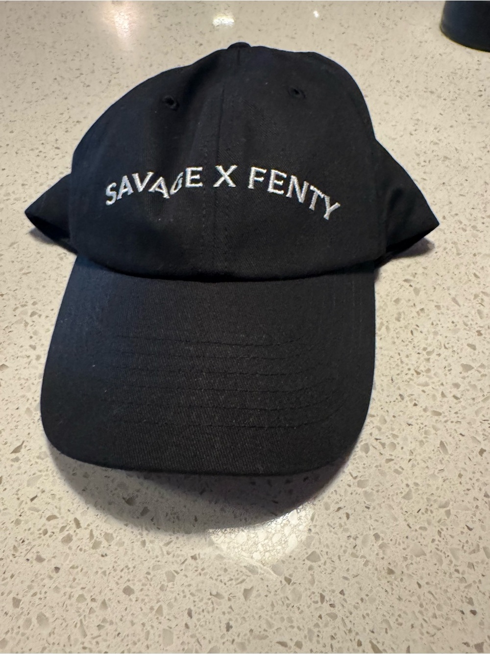 Savage X Fenty Black Baseball Cap Adjustable Strapback Hat NWT - Picture 3 of 6